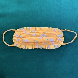 THE VAMPIRE’S WIFE Yellow Floral Cotton Face Covering Mask